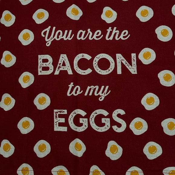 100% Cotton Large 26x28 Dish Towel You are the BACON to my EGGS - Picture 1 of 8